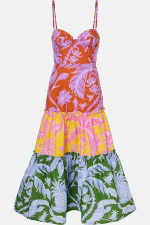 Farm Rio Midikleid Tropical Swing Mix aus Baumwolle