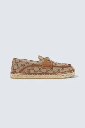 Gucci Loafers Horsebit GG aus Canvas