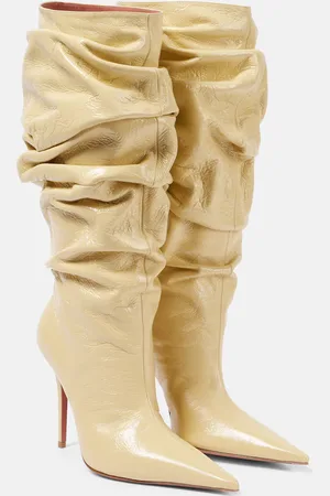 Amina Muaddi Overknee-Stiefel Anok 105 aus Leder