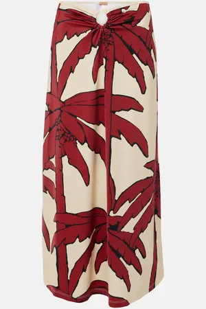 JOHANNA ORTIZ Bedruckter Midirock Palms Breath Of Life