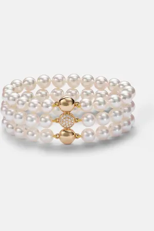 BUCHERER FINE JEWELLERY Armband Grace aus Perlen mit 18kt Gelbgold und Diamanten
