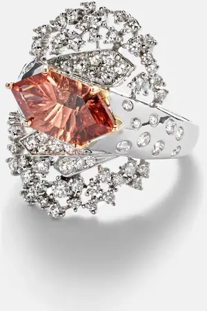 Ananya Ring aus 18kt Weißgold mit Diamanten und Turmalin