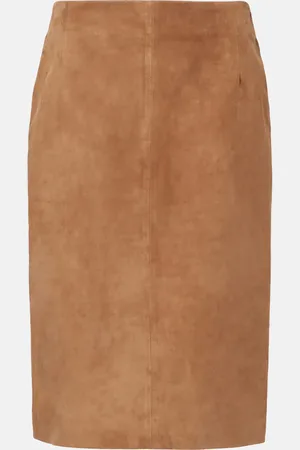 Nour Hammour Bleistiftrock Lady aus Veloursleder