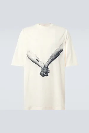 Rick Owens Bedrucktes T-Shirt Jumbo aus Baumwoll-Jersey
