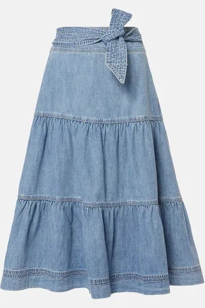 VERONICA BEARD Midirock Armida aus Denim