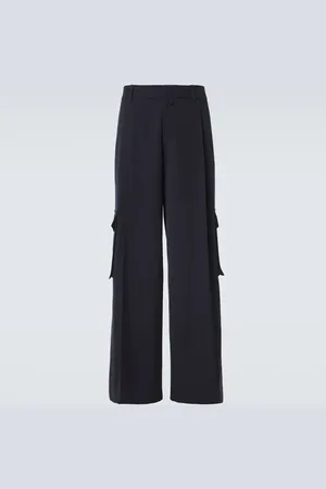 DRIES VAN NOTEN High-Rise-Cargohose aus Wolle