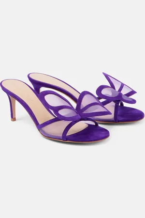 Gianvito Rossi Pantoletten Butterfly 70 mit Veloursleder