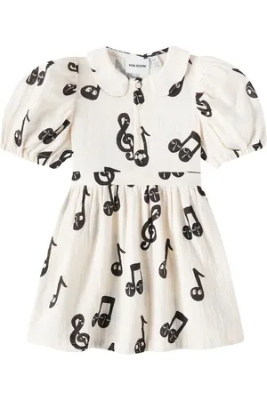 Mini Rodini Kleid Notes aus Baumwollmusselin