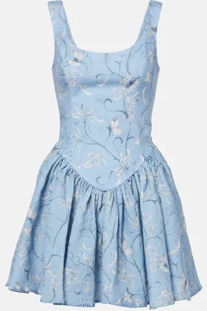 Agua by Agua Bendita Minikleid Pluma Lymanopoda aus Leinen