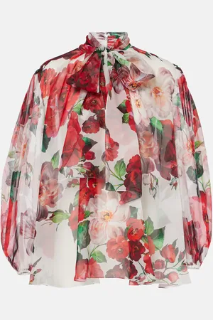 Dolce & Gabbana Schluppenbluse aus Seidenchiffon