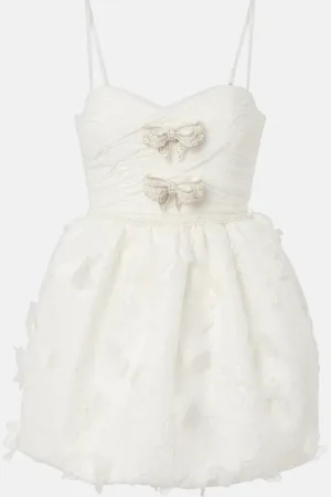 Self-Portrait Bridal Verziertes Minikleid aus Organza und Spitze
