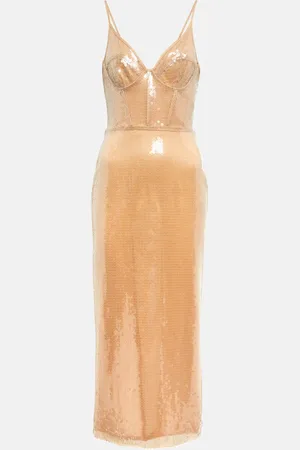 DAVID KOMA Midikleid mit Pailletten