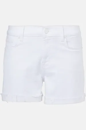 7 for all Mankind Mid-Rise Shorts aus einem Baumwollgemisch