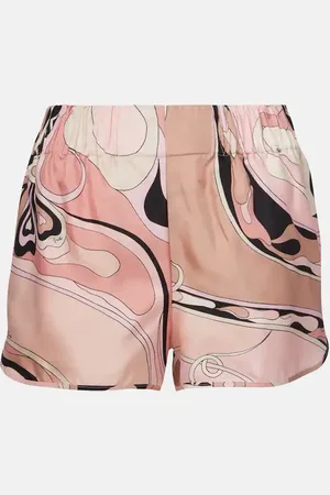 Puccini Shorts Orchidee aus Seiden-Twill