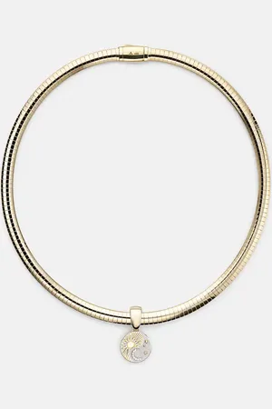 Foundrae Halskette Balance - Foundational Keys aus 18kt Gelb- und Weiß mit Diamanten