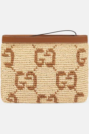 Gucci Clutch GG mit Leder
