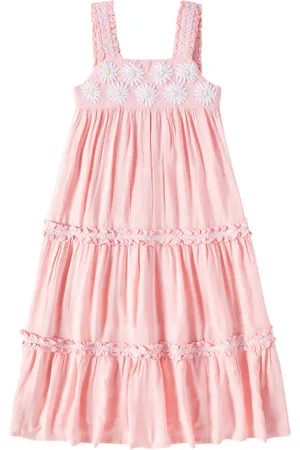 Tartine Et Chocolat Besticktes Kleid aus Baumwolle
