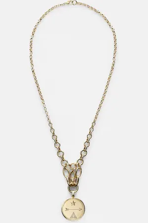 Foundrae Halskette Dream Lattice aus 18kt Gelbgold mit Diamanten