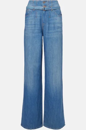 7 for all Mankind High-Rise Wide-Leg Jeans Kansas