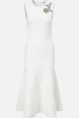 Alexander McQueen Midikleid mit Kristallen