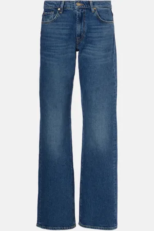7 for all Mankind High-Rise Straight Jeans Tess