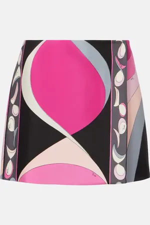 Puccini Minirock Pesci aus Seiden-Twill