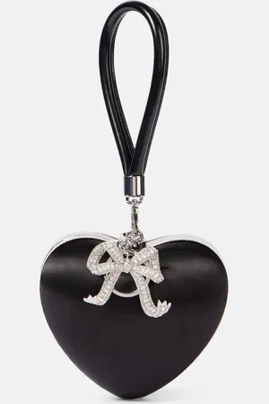 Self-Portrait Clutch aus Satin mit Kristallen