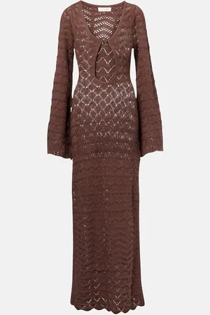 Bananhot Maxikleid Rey aus Häkelstrick