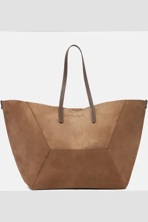 Brunello Cucinelli Tote BC Duo Large aus Veloursleder
