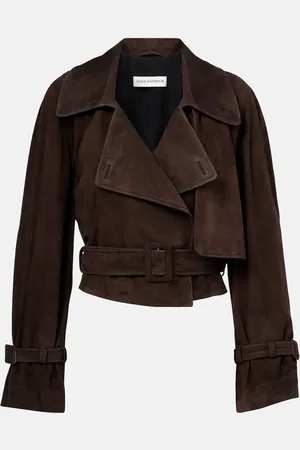 Nour Hammour Cropped-Jacke Hatti aus Veloursleder