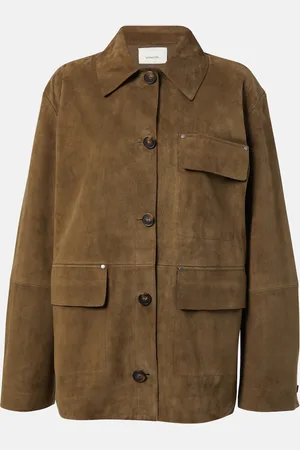 Vince Oversize-Jacke aus Veloursleder