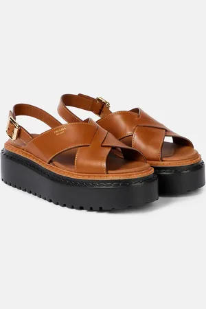 Prada Plateausandalen aus Leder