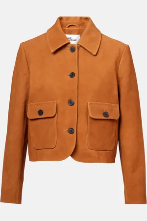 Self-Portrait Jacke aus Veloursleder