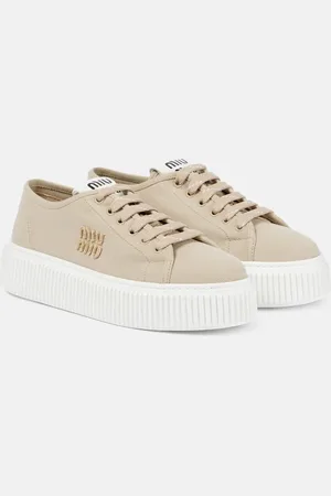 Miu Miu Plateau-Sneakers aus Denim