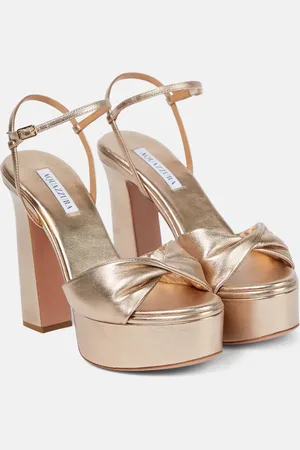 Aquazzura Plateausandalen Twist 120 aus -Leder