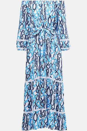 Melissa Odabash Bedrucktes Off-Shoulder-Midikleid Eclipse
