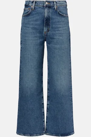 AGOLDE Mid-Rise Wide-Leg Jeans Harper Crop