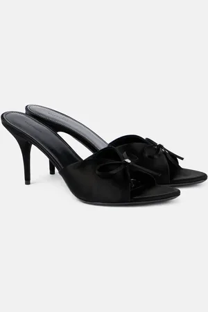 Balenciaga Pantoletten Knife Bow 80 aus Satin