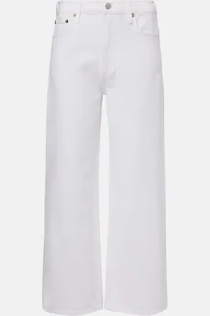 AGOLDE Mid-Rise Wide-Leg Jeans Harper Crop