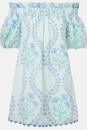 Juliet Dunn Off-Shoulder-Minikleid aus Baumwolle