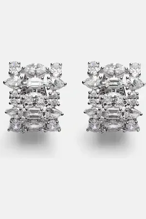 Kamyen Ohrringe Art Deco aus 18kt Weißgold mit Diamanten