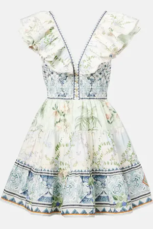 Camilla Minikleid aus Baumwolle mit Kristallen