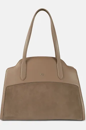 Loro Piana Tote Sesia XL aus Veloursleder und Leder