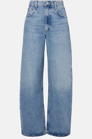 AGOLDE Mid-Rise Wide-Leg Jeans Low Curve