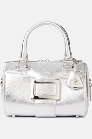 Roger Vivier Tote Belle Vivier Mini aus Metallic-Leder