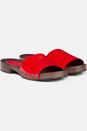 Miu Miu Pantoletten aus Lackleder