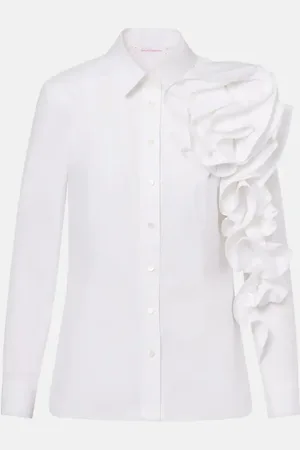 Carolina Herrera Bluse Rosette aus Baumwolle