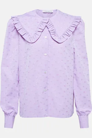 Alessandra Rich Bedruckte Bluse aus Baumwolle
