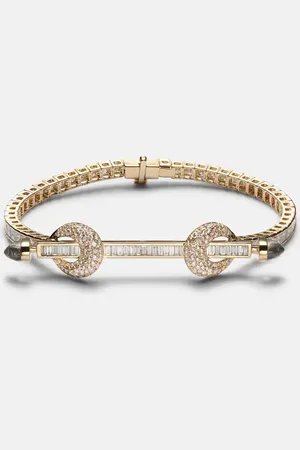 Ananya Armband Chakra aus 18kt Gelbgold mit Diamanten und Quarz