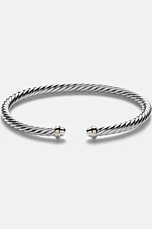 David Yurman Armreif Cable Flex aus Sterlingsilber mit 14kt Gelbgold